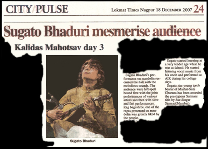 …Sugato Bhaduri's performance on mandolin resonated the hall with the melodious sounds. The audience were left spellbound ... 